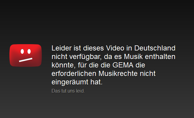 Youtube GEMA